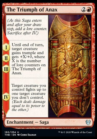 (160/254) Magic The Gathering Theros Beyond Death Single: The Triumph of Anax Holo Uncommon
