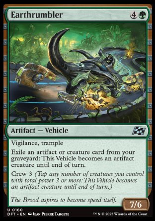 (160) Magic The Gathering Aetherdrift Single: Earthrumbler  Uncommon