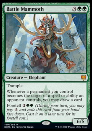 (160) Magic The Gathering Kaldheim: Promos Single: Battle Mammoth (V.2)  Mythic