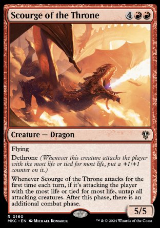 (160) Magic The Gathering Commander: Murders at Karlov Manor Single: Scourge of the Throne Holo Rare