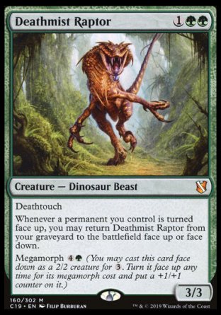 (160) Magic The Gathering Commander 2019 Single: Deathmist Raptor  Mythic
