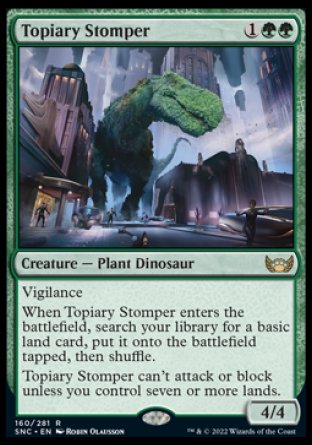 (160) Magic The Gathering Streets of New Capenna Single: Topiary Stomper Holo Rare