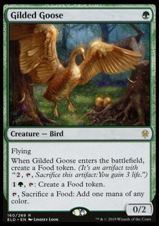 (160/269) Magic The Gathering Throne of Eldraine Single: Gilded Goose  Rare