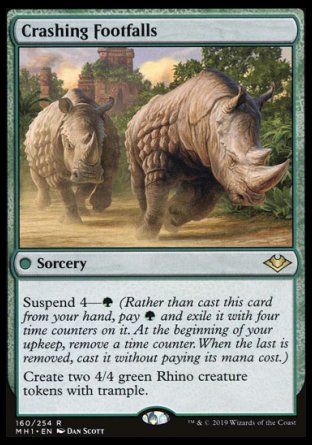 (160/254) Magic The Gathering Modern Horizons Single: Crashing Footfalls  Rare
