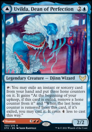 (160) Magic The Gathering Strixhaven: School of Mages Single: Uvilda, Dean of Perfection // Nassari, Dean of Expression Holo Rare