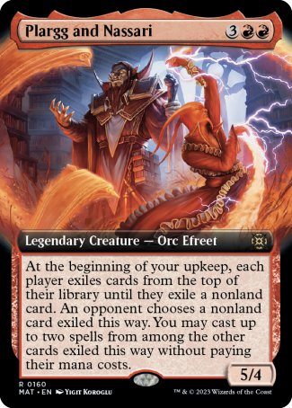 (160) Magic The Gathering March of the Machine: The Aftermath: Extras Single: Plargg and Nassari (V.3) Holo Rare