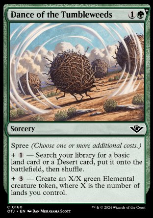 (160) Magic The Gathering Outlaws of Thunder Junction Single: Dance of the Tumbleweeds  Holo Common