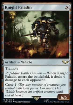 (160) Magic The Gathering Universes Beyond: Warhammer 40000 Single: Knight Paladin Holo Rare