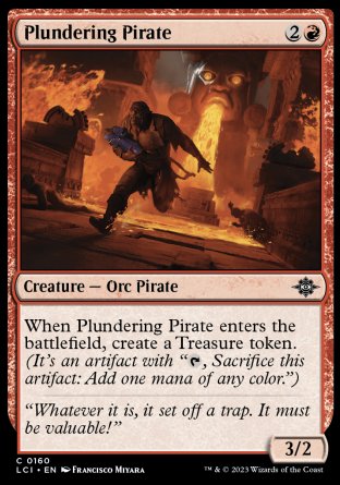 (160) Magic The Gathering The Lost Caverns of Ixalan Single: Plundering Pirate Holo Common