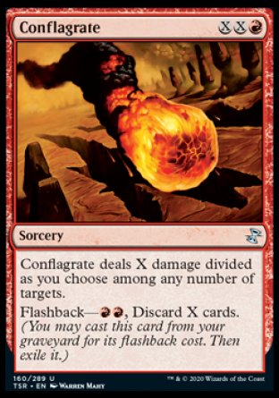 (160/289) Magic The Gathering Time Spiral Remastered Single: Conflagrate  Uncommon