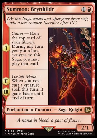 (160) Magic The Gathering Magic: The Gathering - FINAL FANTASY Single: Summon: Brynhildr Holo Rare