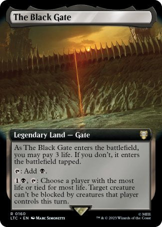 (160) Magic The Gathering Commander: The Lord of the Rings: Tales of Middle-earth: Extras Single: The Black Gate  Rare