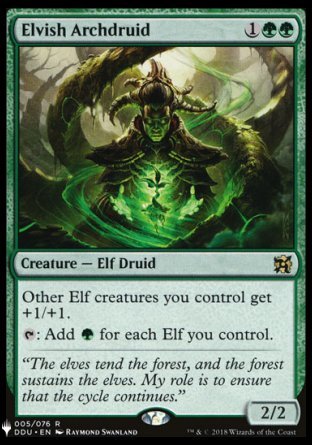 (005) Magic The Gathering The List Single: Elvish Archdruid  Rare