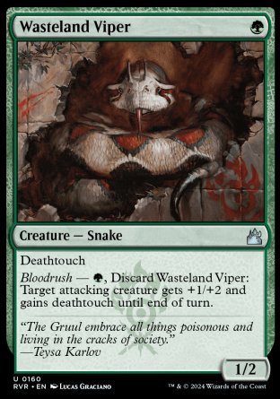 (160) Magic The Gathering Ravnica Remastered Single: Wasteland Viper  Uncommon