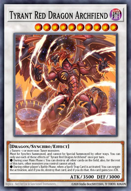 (043) YuGiOh TCG MP24: 25th Anniversary Tin: Dueling Mirrors Single: Tyrant Red Dragon Archfiend  Quarter Century Secret Rare