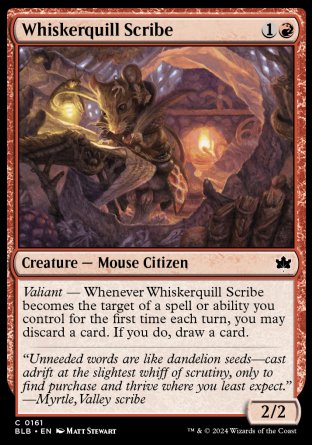 (161) Magic The Gathering Bloomburrow Single: Whiskerquill Scribe  Common
