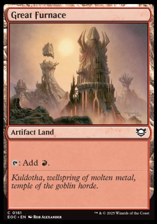 (161) Magic The Gathering Commander: Edge of Eternities Single: Great Furnace  Common