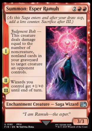 (161) Magic The Gathering Magic: The Gathering - FINAL FANTASY Single: Summon: Esper Ramuh  Uncommon