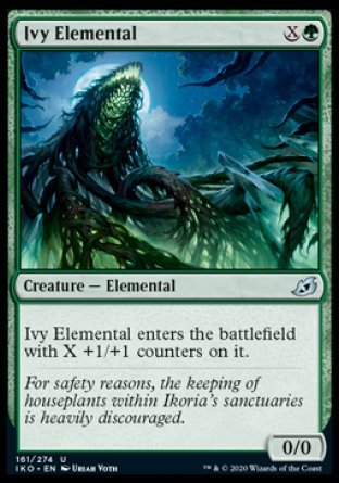 (161/274) Magic The Gathering Ikoria: Lair of Behemoths Single: Ivy Elemental Holo Uncommon