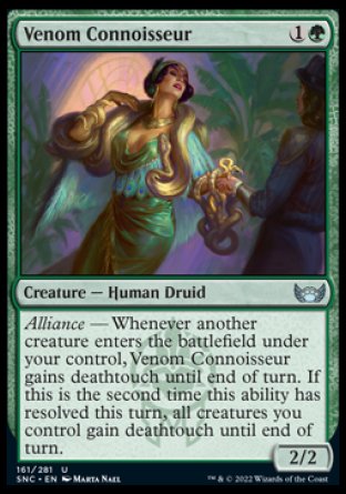 (161) Magic The Gathering Streets of New Capenna Single: Venom Connoisseur  Uncommon