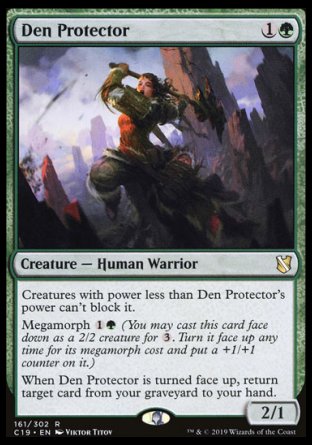 (161) Magic The Gathering Commander 2019 Single: Den Protector  Rare