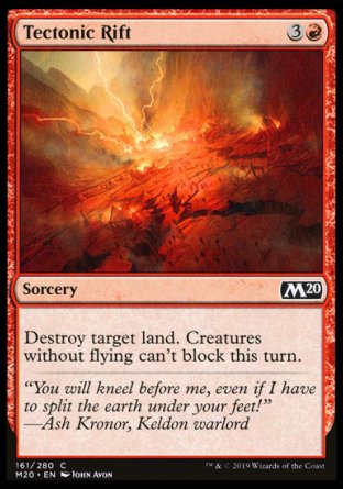 (161/280) Magic The Gathering Core 2020 Single: Tectonic Rift Holo Common