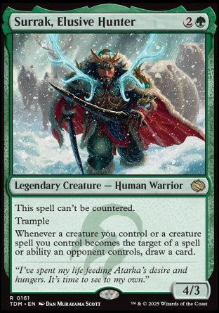 (161) Magic The Gathering Tarkir: Dragonstorm: Promos Single: Surrak, Elusive Hunter (V.1)  Holo Rare