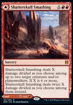 (161) Magic The Gathering Zendikar Rising: Promos Single: Shatterskull Smashing // Shatterskull, the Hammer Pass Holo Mythic