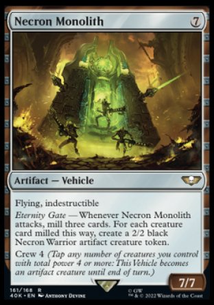 (161) Magic The Gathering Universes Beyond: Warhammer 40000 Single: Necron Monolith Holo Rare