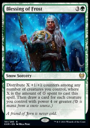 (161) Magic The Gathering Kaldheim: Promos Single: Blessing of Frost (V.2)  Rare