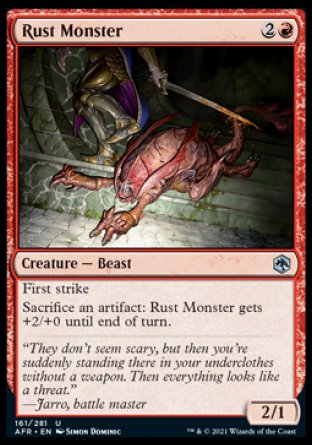(161) Magic The Gathering Adventures in the Forgotten Realms Single: Rust Monster Holo Uncommon