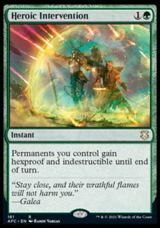 (161) Magic The Gathering Commander: Adventures in the Forgotten Realms Single: Heroic Intervention  Rare