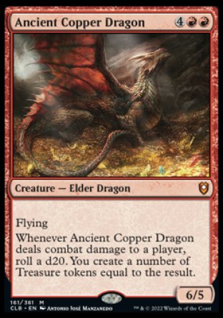 (161) Magic The Gathering Commander Legends: Battle for Baldur's Gate Single: Ancient Copper Dragon  Mythic