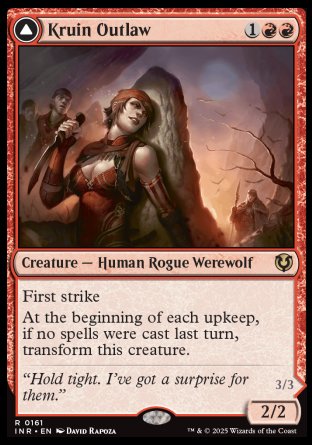 (161) Magic The Gathering Innistrad Remastered Single: Kruin Outlaw / Terror of Kruin Pass Holo Rare