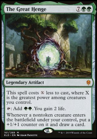 (161/269) Magic The Gathering Throne of Eldraine Single: The Great Henge Holo Mythic