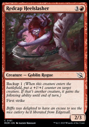 (161) Magic The Gathering March of the Machine Single: Redcap Heelslasher  Common