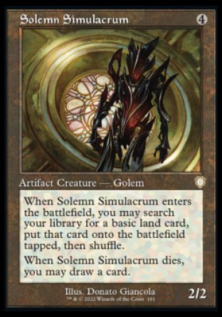 (161) Magic The Gathering Commander: The Brothers' War Single: Solemn Simulacrum  Rare