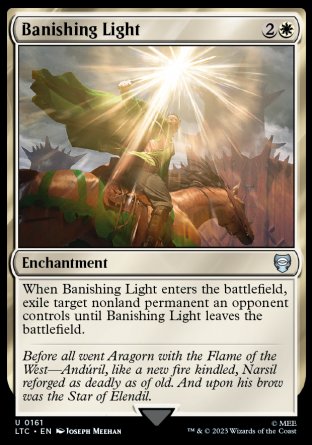 (161) Magic The Gathering Commander: The Lord of the Rings: Tales of Middle-earth Single: Banishing Light  Uncommon