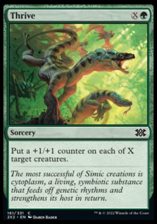 (161) Magic The Gathering Double Masters 2022 Single: Thrive  Common