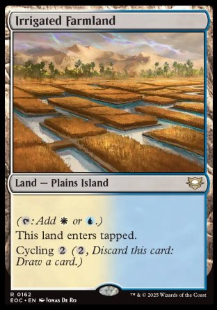 (162) Magic The Gathering Commander: Edge of Eternities Single: Irrigated Farmland  Rare