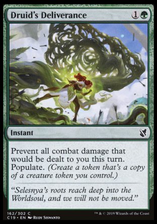 (162) Magic The Gathering Commander 2019 Single: Druid's Deliverance  Common
