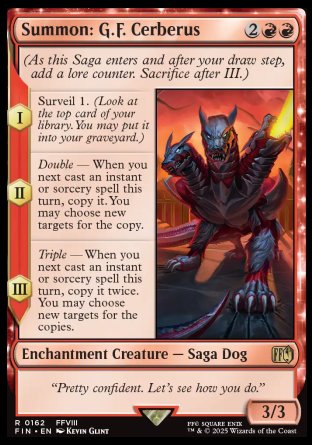 (162) Magic The Gathering Magic: The Gathering - FINAL FANTASY Single: Summon: G.F. Cerberus  Rare