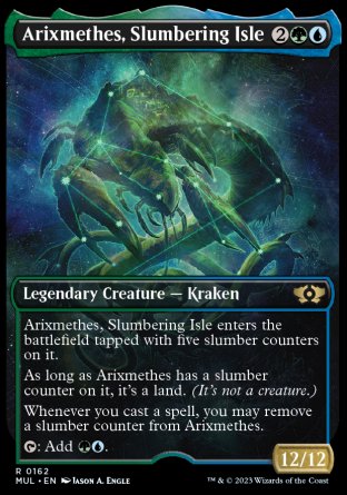 (162) Magic The Gathering Multiverse Legends Single: Arixmethes, Slumbering Isle (V.3) Holo Rare