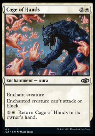 (162) Magic The Gathering Jumpstart 2022 Single: Cage of Hands  Common