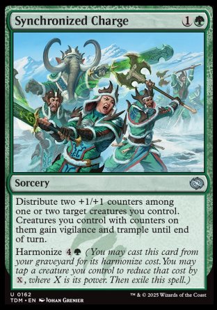 (162) Magic The Gathering Tarkir: Dragonstorm Single: Synchronized Charge Holo Uncommon