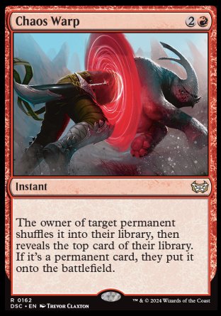 (162) Magic The Gathering Commander: Duskmourn: House of Horror Single: Chaos Warp  Rare