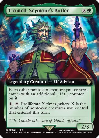 (162) Magic The Gathering Commander: Magic: The Gathering - FINAL FANTASY: Extras Single: Tromell, Seymour's Butler Holo Rare