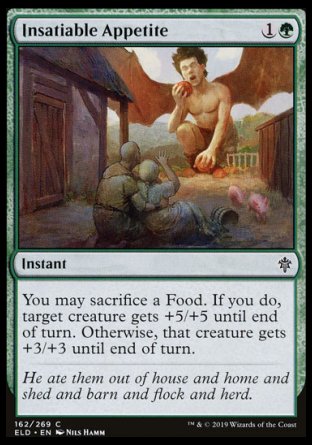 (162/269) Magic The Gathering Throne of Eldraine Single: Insatiable Appetite  Common