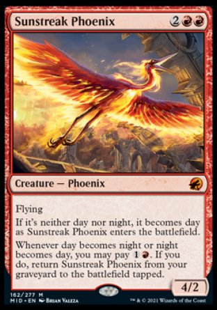 (162) Magic The Gathering Innistrad: Midnight Hunt Single: Sunstreak Phoenix  Mythic