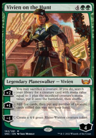 (162) Magic The Gathering Streets of New Capenna Single: Vivien on the Hunt Holo Mythic